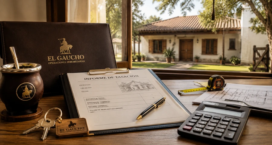 distintas herramientas que representan una tasacion inmobiliaria
