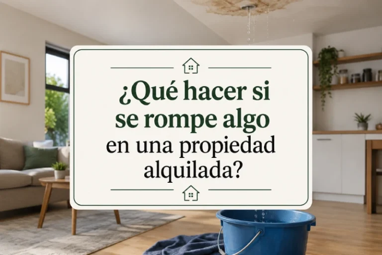 ¿Qué hacer si se rompe algo en una vivienda alquilada?